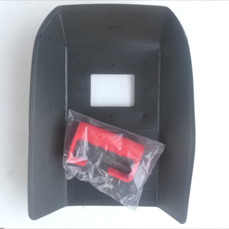 Maschera schermo in fibra per saldatore completa di vetro trasparente e scuro