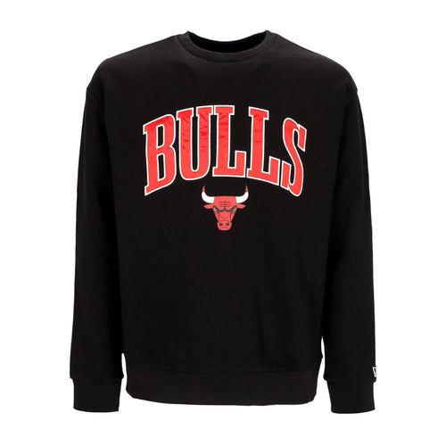 NEW ERA Felpa Leggera Girocollo Uomo Nba Applique Crew Chibul Black/front Door Red da uomo