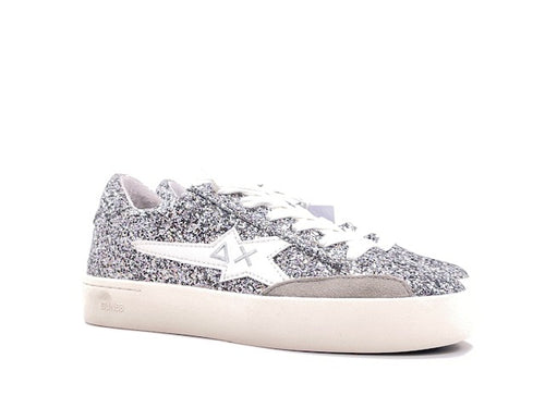 SUN68 Sneakers Donna Katy Glitter Argento