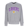 NEW ERA Felpa Leggera Girocollo Uomo Nba Applique Crew Loslak Heather Grey/true Purple da uomo