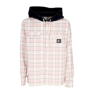 NIKE NBA Camicia Manica Lunga Cappuccio Uomo Nba Kevin Durant Flannel Hoodie Phantom/black/pale Ivory/green Strike da uomo