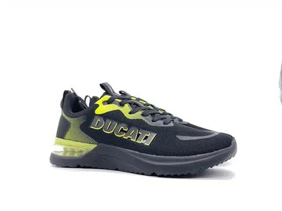DUCATI Sneaker uomo DU23M103 nera e gialla con suola ad aria