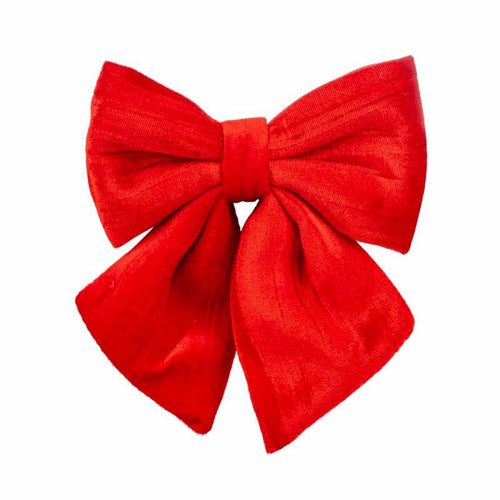 Fiocco in velluto rosso decorazione natalizia da appendere, da 13 cm