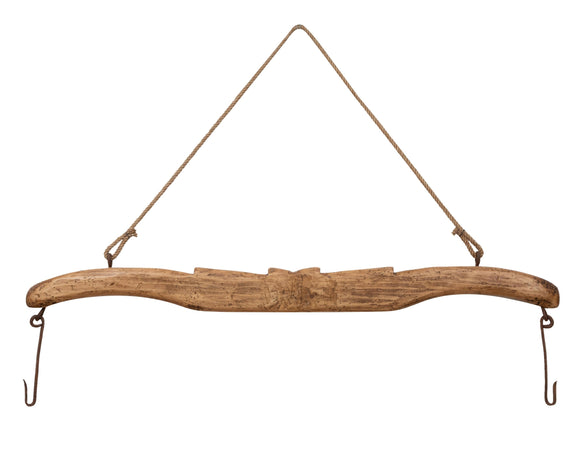 Biscottini Giogo in legno massello di tiglio finitura naturale .Made in Italy dimensioni