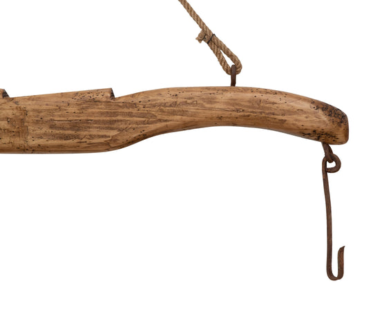 Biscottini Giogo in legno massello di tiglio finitura naturale .Made in Italy dimensioni