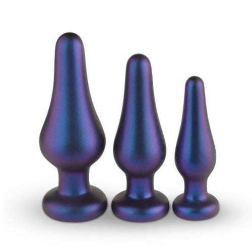 Kit 3 Butt Plug colore viola HUEMAN COMETS
