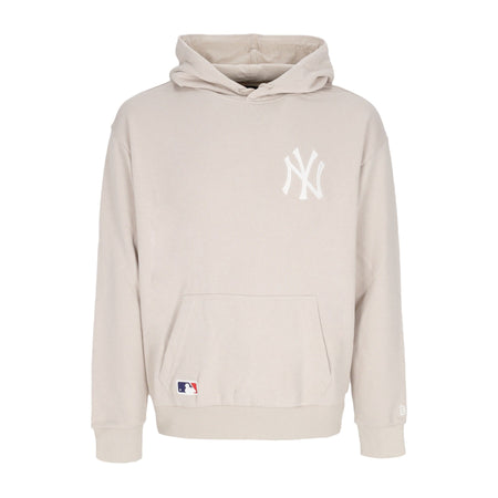 NEW ERA Felpa Leggera Cappuccio Uomo Mlb League Essentials Os Hoodie Neyyan Stone/white da uomo