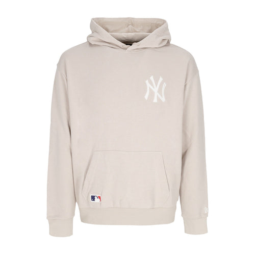 NEW ERA Felpa Leggera Cappuccio Uomo Mlb League Essentials Os Hoodie Neyyan Stone/white da uomo