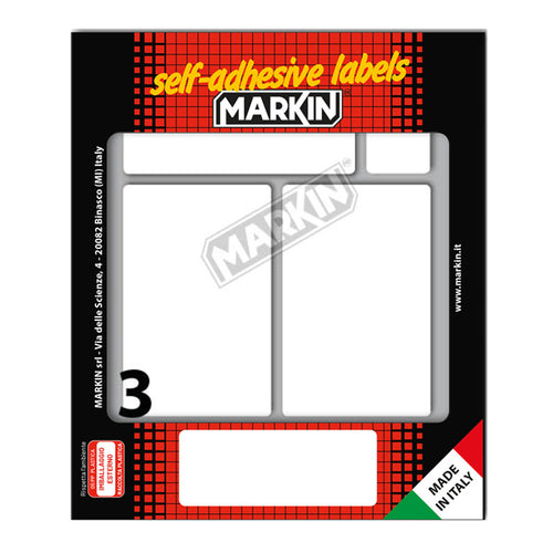 Etichetta Adesiva Bianca 83X53Mm (10Fogli X 3Etichette Markin