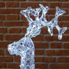 Renna natalizia luminosa a luce fissa con cristalli a led decorazione per interno ed esterno