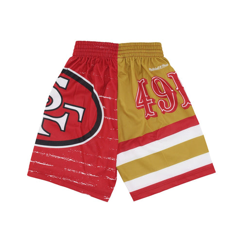 MITCHELL & NESS Pantaloncino Tipo Basket Uomo Nfl Jumbotron 3.0 Shorts Saf49e Multi/white da uomo