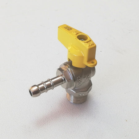 Valvola sfera rubinetto gas portagomma gpl ad angolo da 1/2"