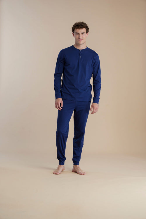 Pigiama uomo manica lunga plus 100% cotone – Noi di notte 3119