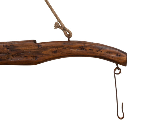 Biscottini Giogo in legno massello di tiglio finitura noce.Made in Italy dimensioni