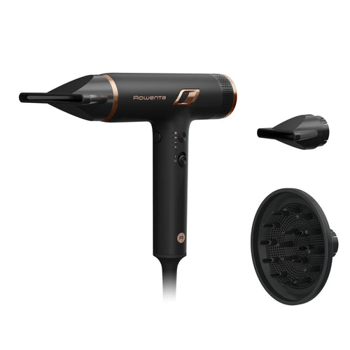 Rowenta nano asciugacapelli brushless compatto ad alta velocità, boost di ioni antistatici e sensore di temperatura per capelli setosi e luminosi, 3 impostazioni di velocità/temperatura, hy8310 - 3121040092590