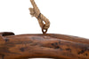 Biscottini Giogo in legno massello di tiglio finitura noce.Made in Italy dimensioni