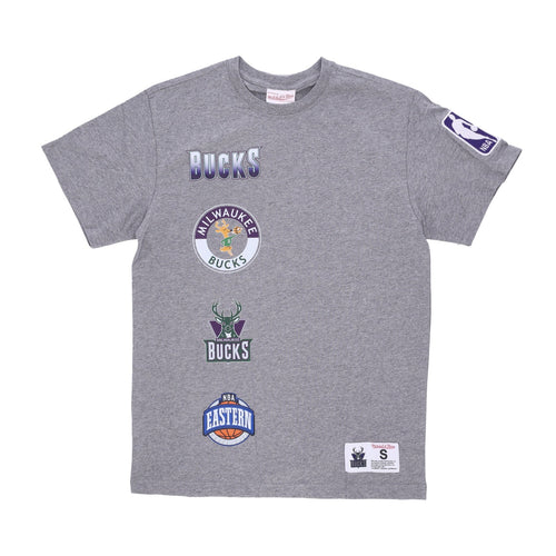 MITCHELL & NESS Maglietta Uomo Nba Hometown Tee Milbuc Grey Heather da uomo
