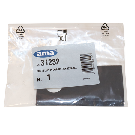 Coltello Dx Piegato 96x50x4mm Krone 01466911 confezione da 10 pezzi