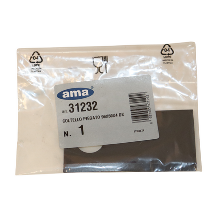 Coltello Dx Piegato 96x50x4mm Krone 01466911 confezione da 10 pezzi