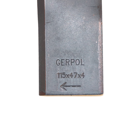 Coltello Dx Piegato 115x47mm Foro Ø 19mm Claas 9520420 confezione da 10 pezzi