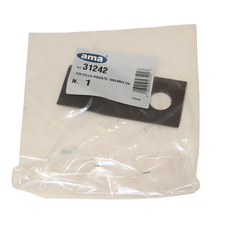 Coltello Dx Piegato 106x48mm Foro Ø 19mm Fella 122330 confezione da 10 pezzi