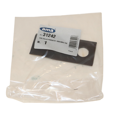 Coltello Dx Piegato 106x48mm Foro Ø 19mm Fella 122330 confezione da 10 pezzi