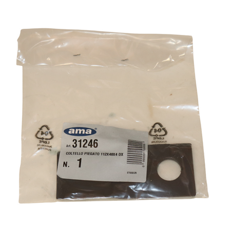 Coltello Dx Piegato 112x48mm Foro Ø 19mm Krone 1398890 confezione da 10 pezzi