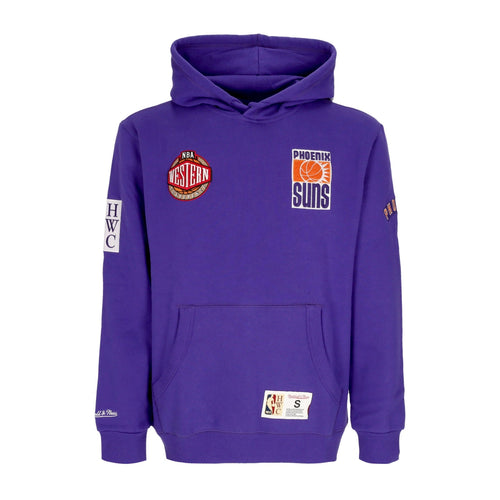 MITCHELL & NESS Felpa Cappuccio Uomo Nba Hometown Fleece Hoodie Phosun Purple da uomo