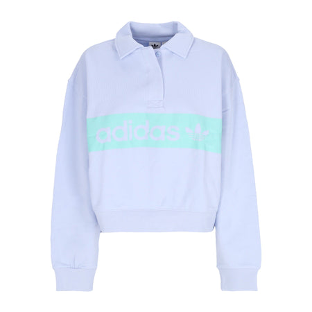 Adidas Felpa Leggera Girocollo Donna Collar Crewneck Blue Dawn da donna