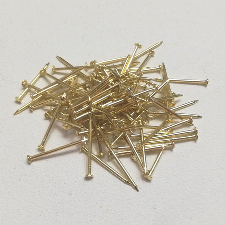 Chiodi di acciaio ottonati da 1,40x25mm - 100pz