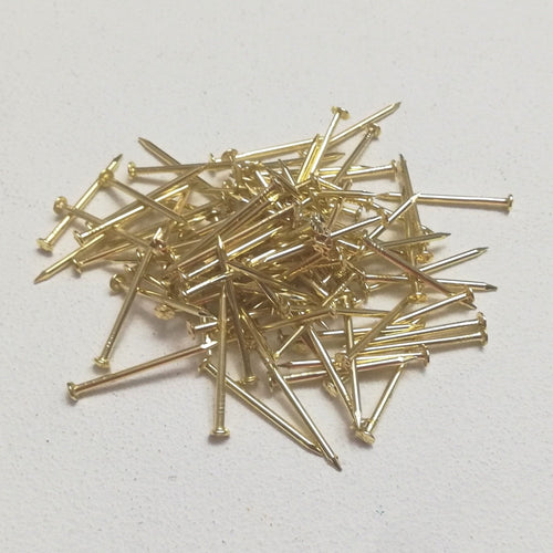 Chiodi di acciaio ottonati da 1,40x25mm - 100pz