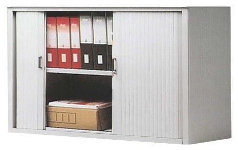 Sopralzo con ante scorrevoli a serrandina per archivio documenti cm. 120x45x85h