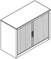 Sopralzo con ante scorrevoli a serrandina per archivio documenti cm. 120x45x85h