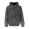 VISION OF SUPER Felpa Cappuccio Uomo Embroidered Flames Hoodie Grey/purple da uomo