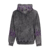 VISION OF SUPER Felpa Cappuccio Uomo Embroidered Flames Hoodie Grey/purple da uomo