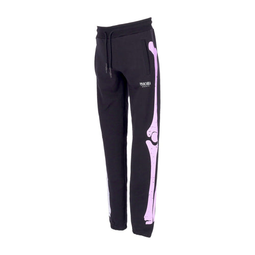PHOBIA Pantalone Tuta Leggero Uomo Skeleton Print Pants Black/purple da uomo