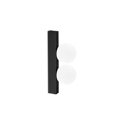 Applique Da Parete Contemporanea Ping Pong Metallo Nero Led 6W 3000K Ip20