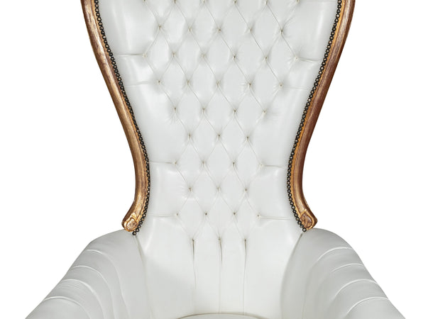 Biscottini Biscottini Poltrona Trono Luigi XVI Faggio Foglia Oro Anticato Intagliata