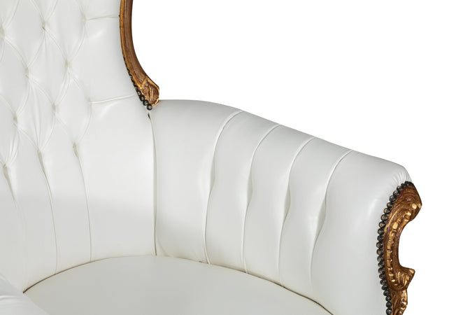 Biscottini POLTRONA A TRONO STILE FRANCESE LUIGI XVI IN LEGNO MASSELLO DI FAGGIO Opulenta,