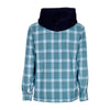 NIKE NBA Camicia Manica Lunga Cappuccio Uomo Nba Kevin Durant Flannel Hoodie Mineral Teal/black/pale Ivory/hot Punch da uomo