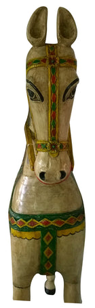 Biscottini Cavallo in legno massiccio dipinto L34xPR200xH210 cm Originale massello