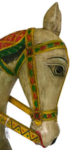 Biscottini Cavallo in legno massiccio dipinto L34xPR200xH210 cm Originale massello
