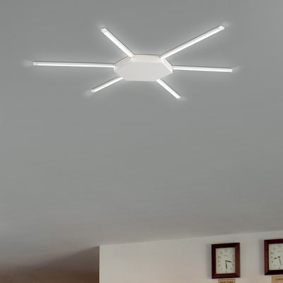 Plafoniera moderna Fratelli Braga RAY 2125 PL90 LED metacrilato metallo lampada soffitto parete