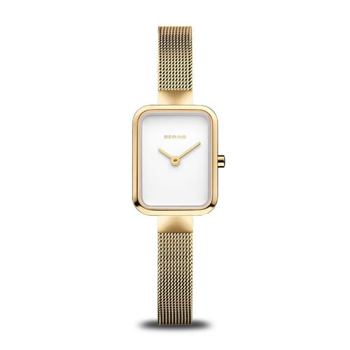 Bering  Orologio Petite Square oro brilliante spazzolato