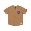HUF Casacca Bottoni Uomo H-star Baseball Shirt Desert da uomo