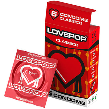 Preservativi Classici LovePop Confezione da 6 pezzi Sicuri Resistenti Standard