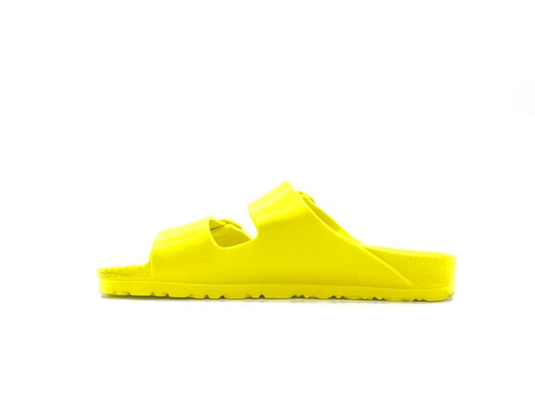 NATURAL WORLS Ciabatta Due Fibbie Gomma Giallo