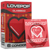 Preservativi Classici LovePop Confezione da 6 pezzi Sicuri Resistenti Standard