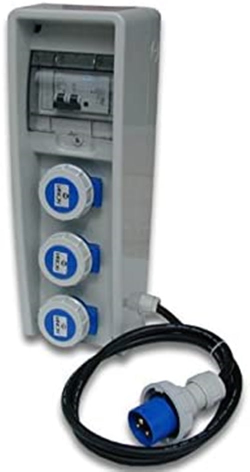 QUADRO ULISSE ASC PORTATILE CON MANIGLIA 3 PRESE INDUSTRIALI IP65 FER 137577