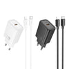CARICABATTERIE DA RETE HOCO 20W USB-C + CAVO USB-C A LIGHTNING N60 NERO